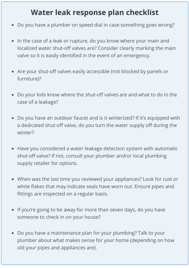 Proactive Water Leak Response Plan